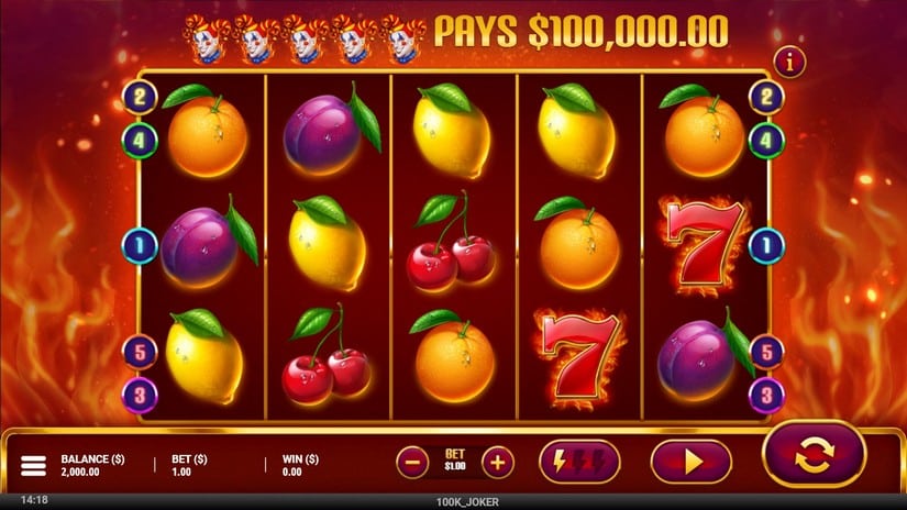 100k Joker slot screen 1