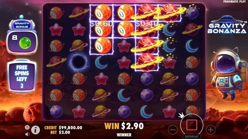 Gravity Bonanza slot screen 4