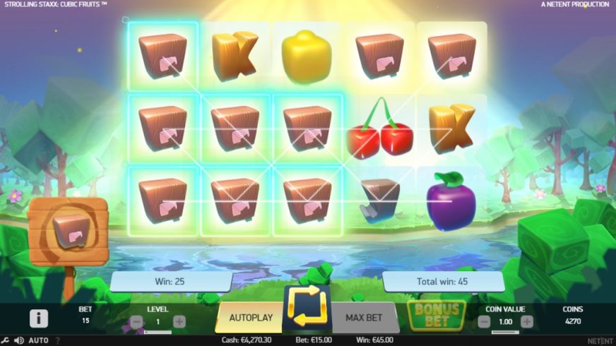 Strolling Staxx Cubic Fruits slot screen 5