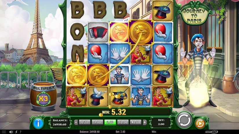 Journey to Paris slot screen 2