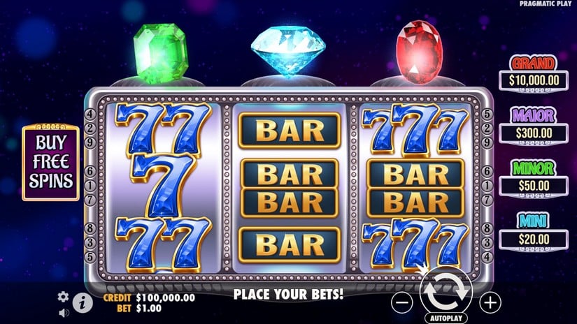 Gem Trio slot screen 1