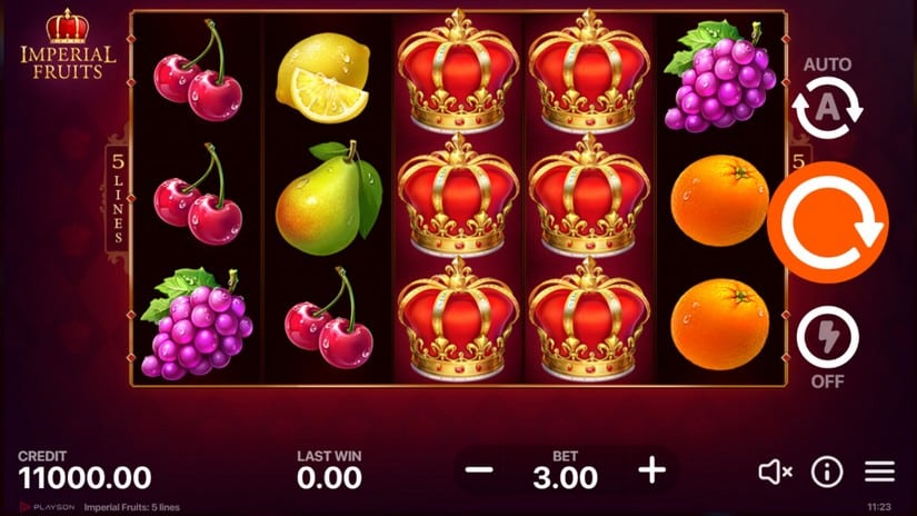 Imperial Fruits: 5 lines slot screen 1
