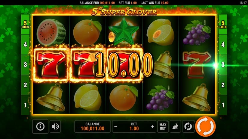 5 Super Clover slot screen 3