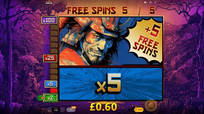 Samurai Wildz slot screen 5