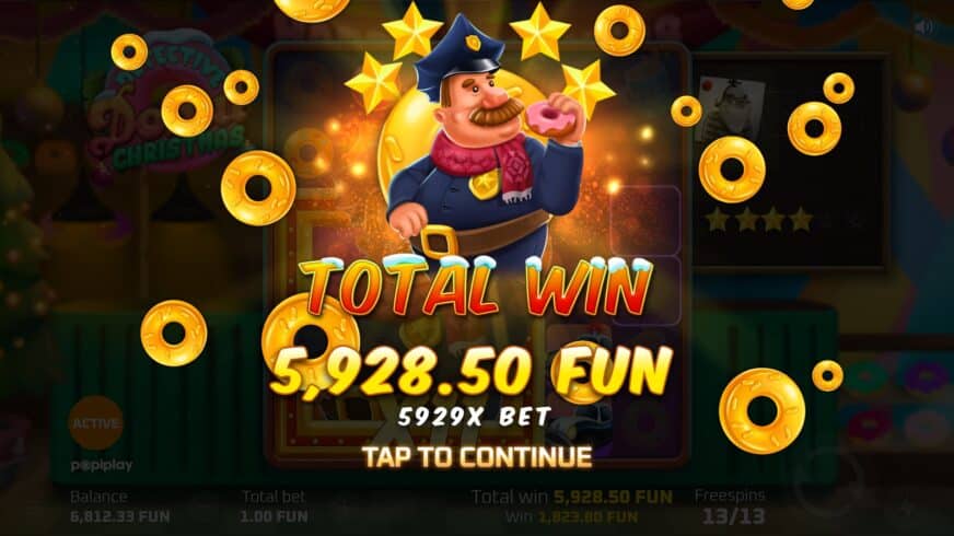 Detective Donut Christmas slot screen 8