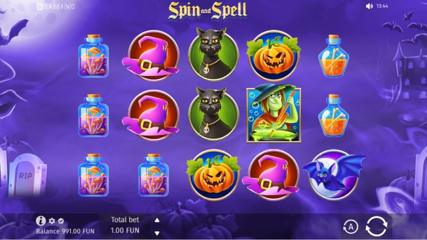 Spin and Spell slot screen 1