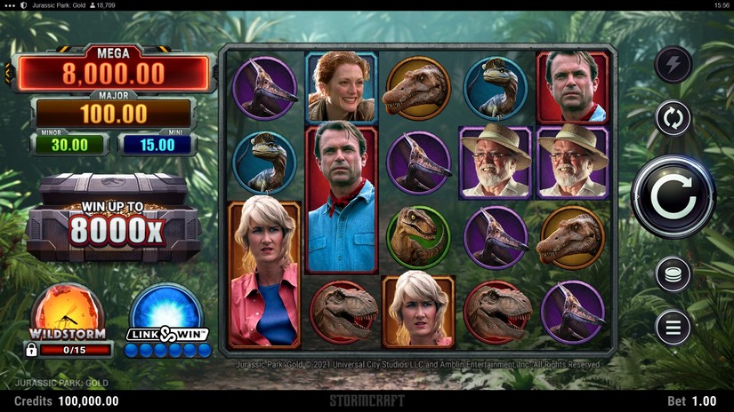 Jurassic Park Gold slot screen 1
