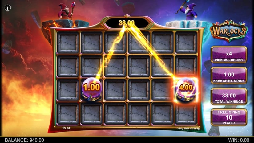 Warlocks slot screen 4