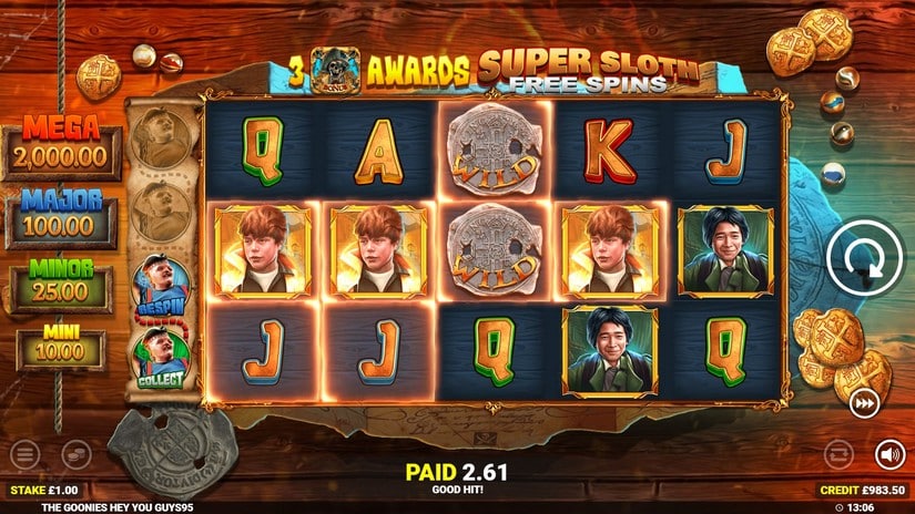 The Goonies Hey You Guys slot screen 5
