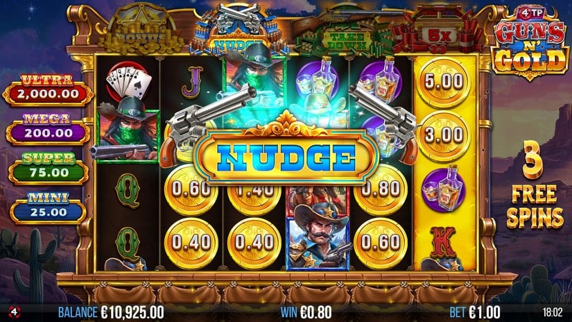 4TP Guns N’ Gold slot screen 4