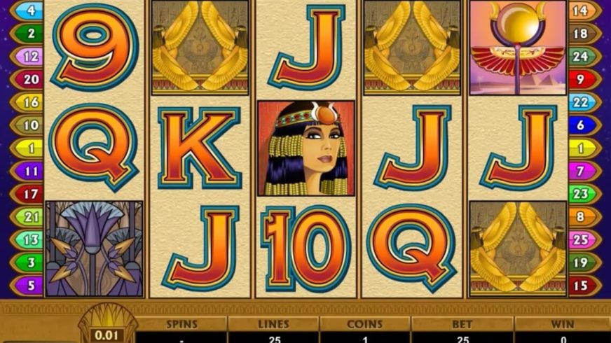 Mega Moolah Isis slot screen 1
