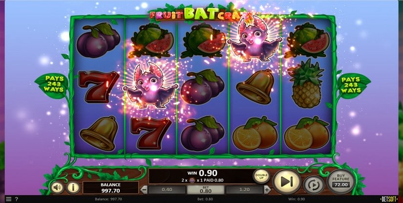 Fruitbat Crazy slot screen 2