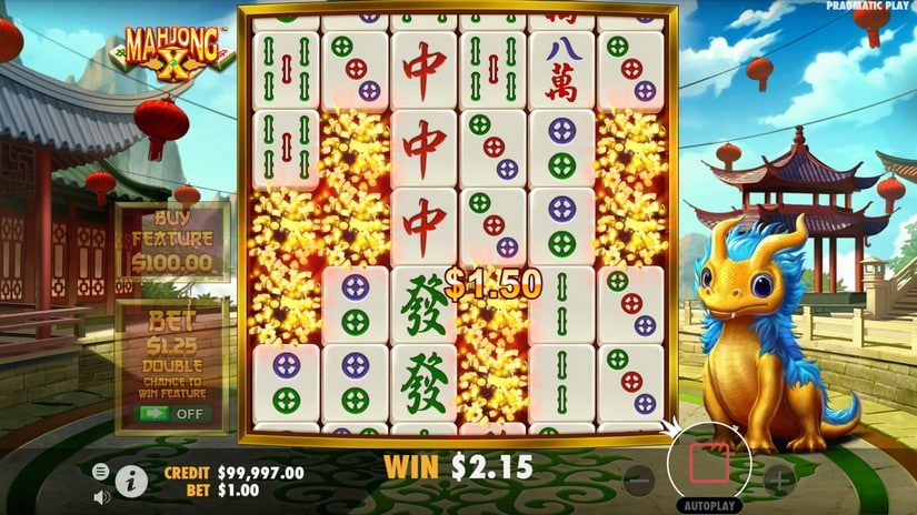 Mahjong X slot screen 2