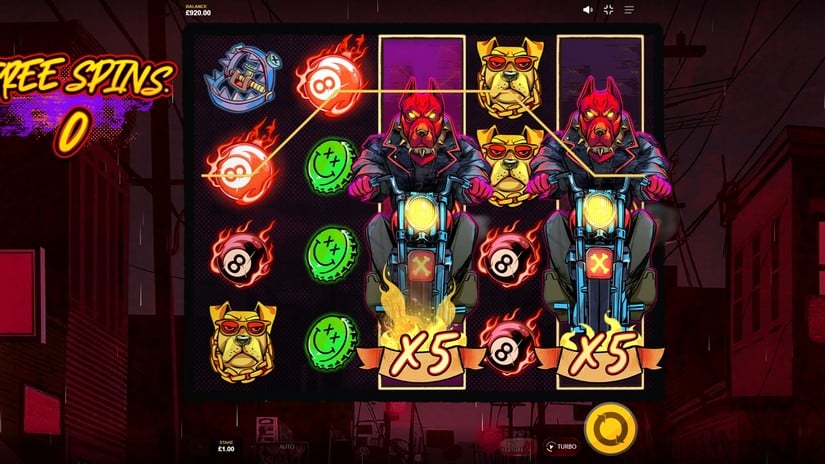 Rumble Mutts slot screen 5