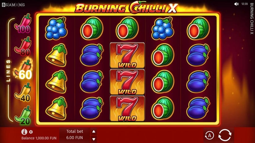 Burning Chilli X slot screen 1