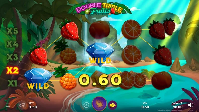 Double Triple Fruit slot screen 4