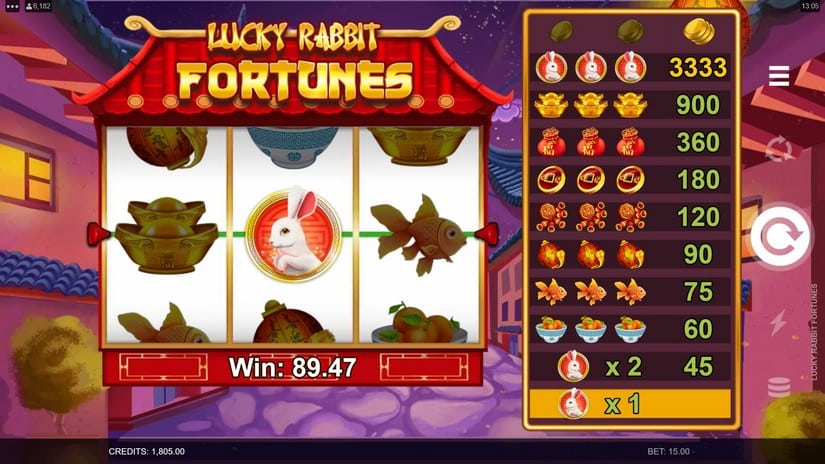 Lucky Rabbit Fortunes slot screen 3
