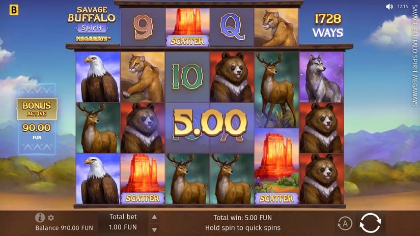 Savage Buffalo Spirit MEGAWAYS slot screen 2