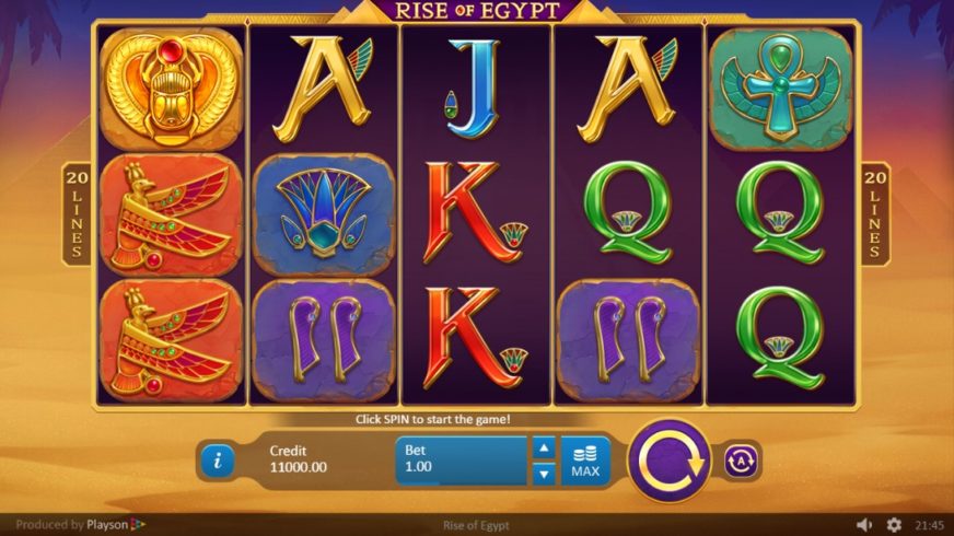 Rise of Egypt slot screen 1
