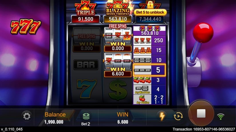 Seven Seven Seven slot screen 4