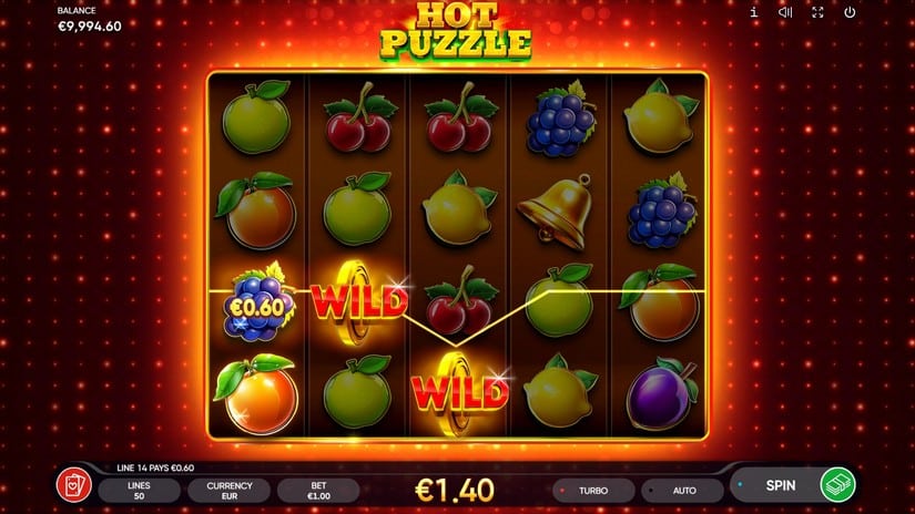 Hot Puzzle slot screen 2