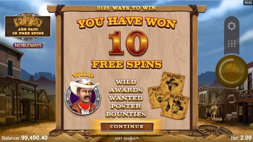 Wanted Outlaws Nobleways slot screen 3