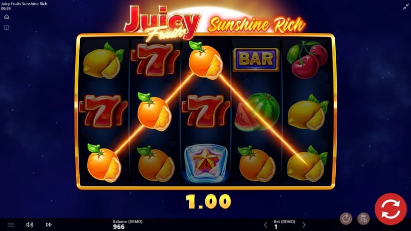 Juicy Fruits Sunshine Rich slot screen 3