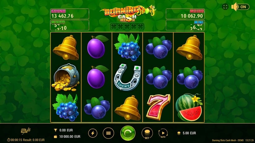 Burning Slots Cash Mesh slot screen 1