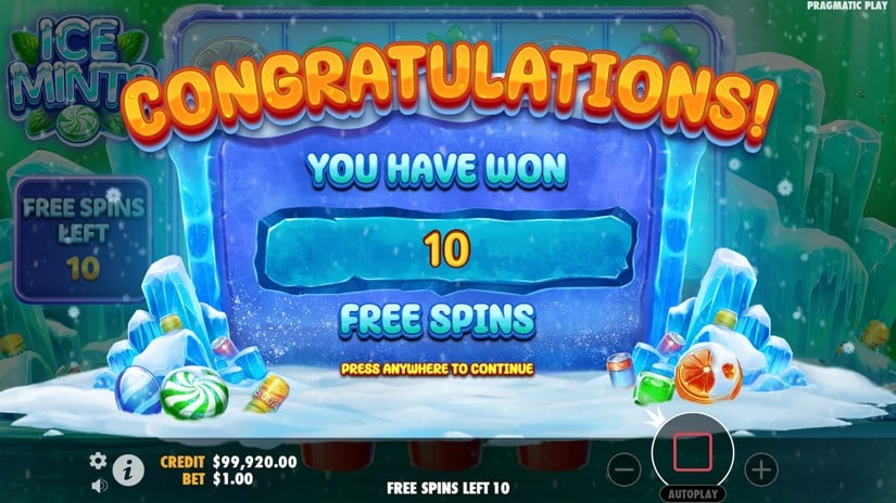 Ice Mints slot screen 3