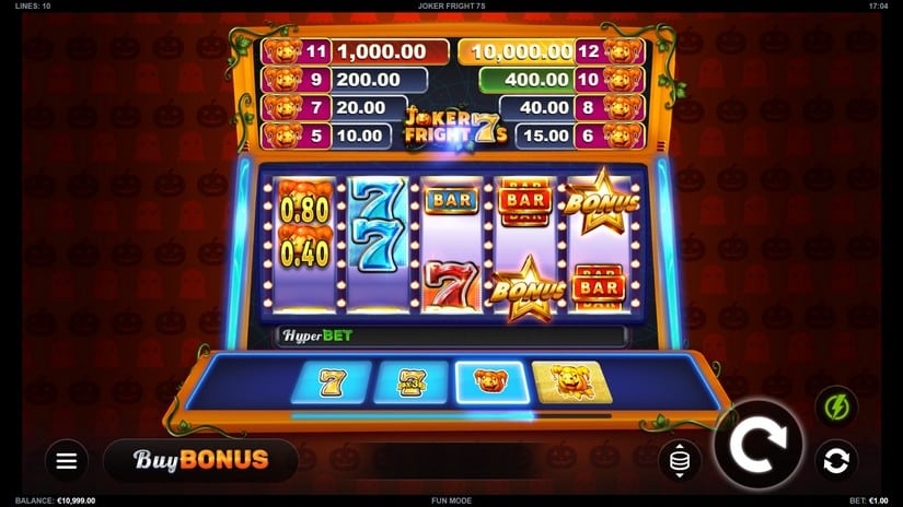 Joker Fright 7s slot screen 1