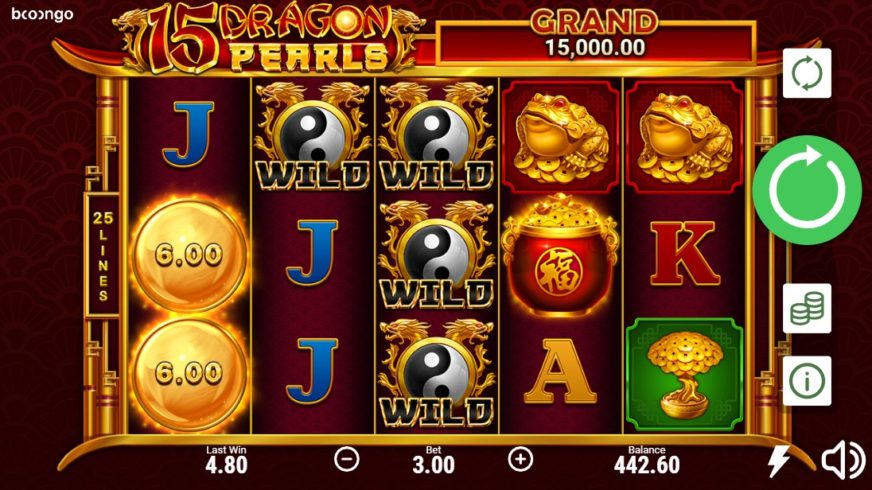 15 Dragon Pearls slot screen 2
