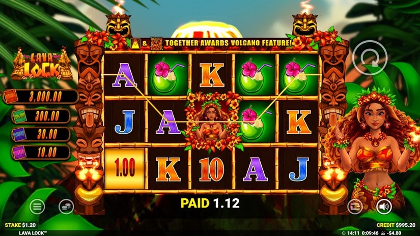 Lava Lock slot screen 4