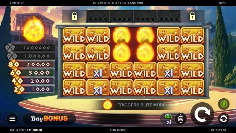 Champion Blitz Hold and Win slot screen 1