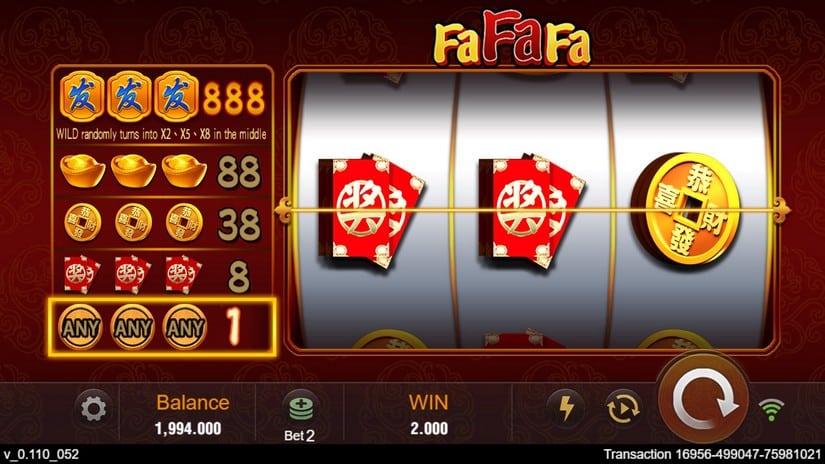 Fa Fa Fa slot screen 2