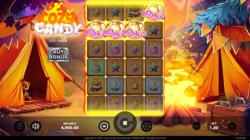 Cozy Candy Clusterbreaker slot screen 2