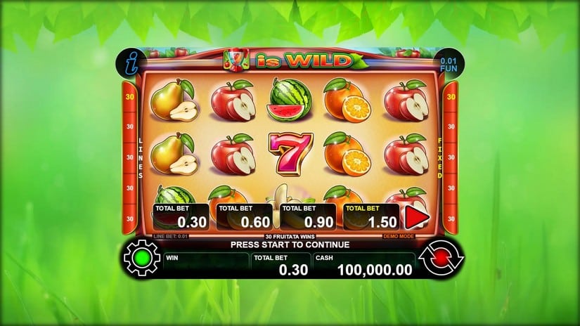 30 Fruitata Wins slot screen 1