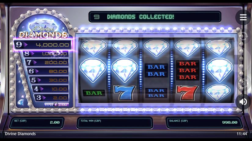 Divine Diamonds slot screen 3