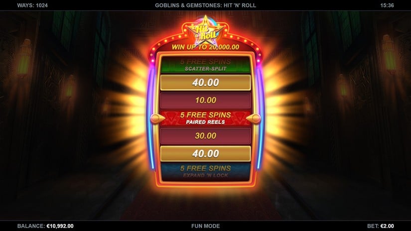 Goblins & Gemstones: Hit ‘n’ Roll slot screen 2