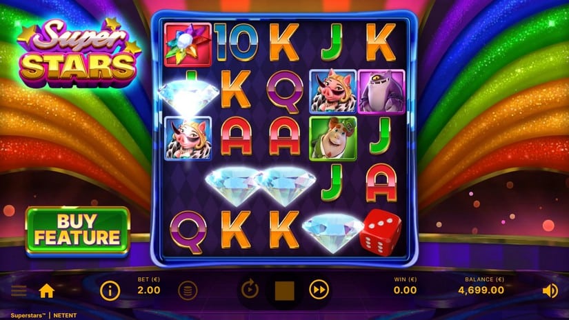 Superstars slot screen 3