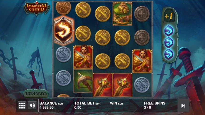 Immortal Guild slot screen 3