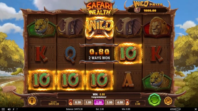 Safari of Wealth slot screen 3
