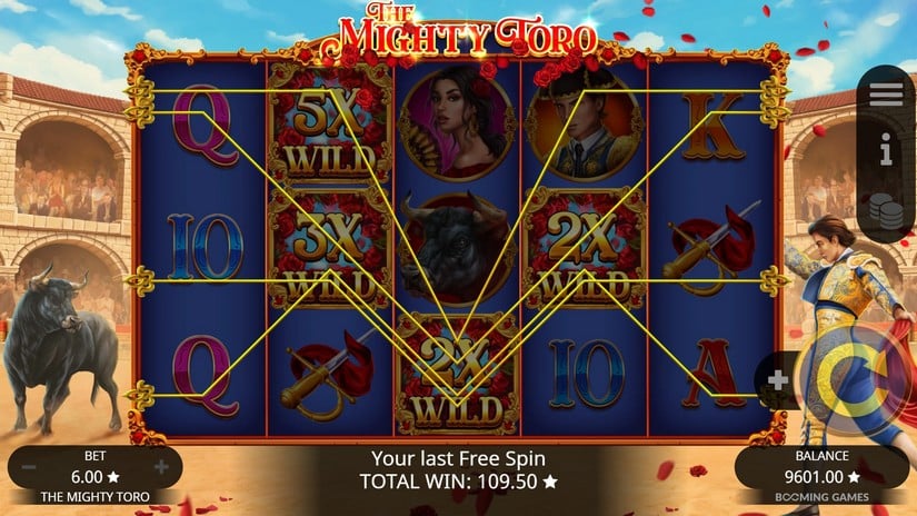 The Mighty Toro slot screen 5