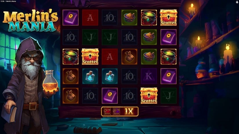 Merlin’s Mania slot screen 3