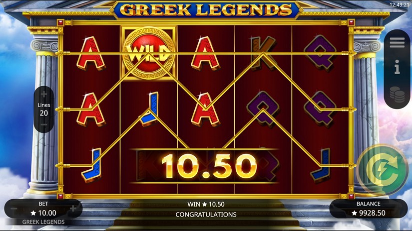 Greek Legends slot screen 2
