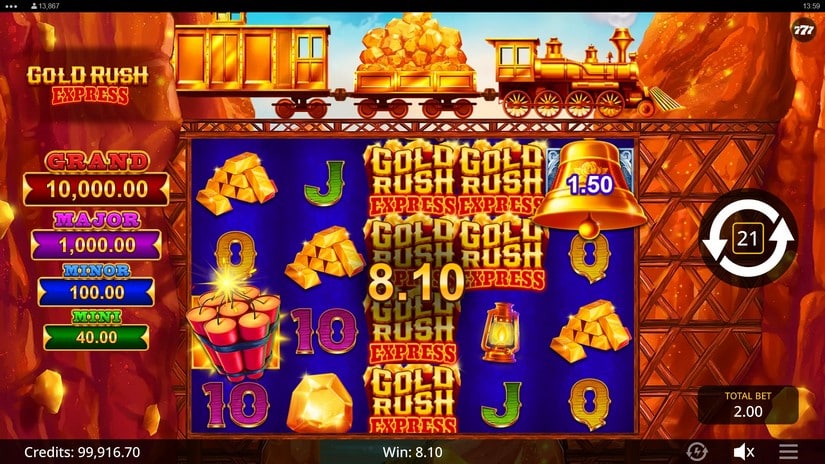 Gold Rush Express slot screen 4
