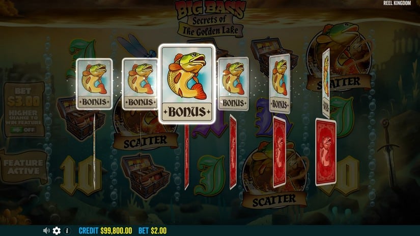Big Bass Secrets of the Golden Lake slot screen 3