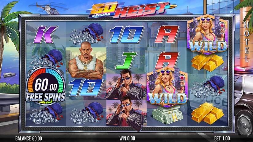 60 Second Heist slot screen 10