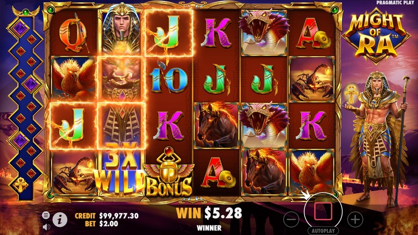 Might of Ra slot screen 6