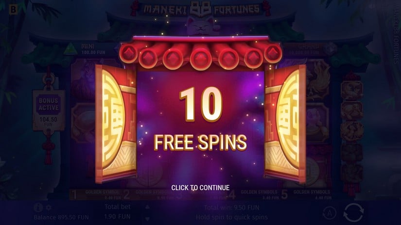 Maneki 88 Fortunes slot screen 4