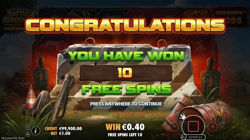 Battle Ground Zero Megaways slot screen 4